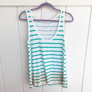 Anthropologie t.la Striped Ombre Tank Top L